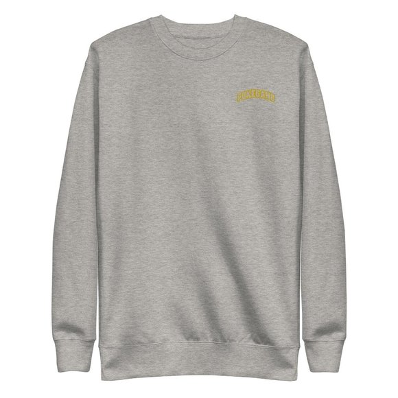 PokeGang Unisex Carbon Gray Long Sleeve Crew Neck Tightly Soft Knit Sweatshirt - Picture 1 of 1